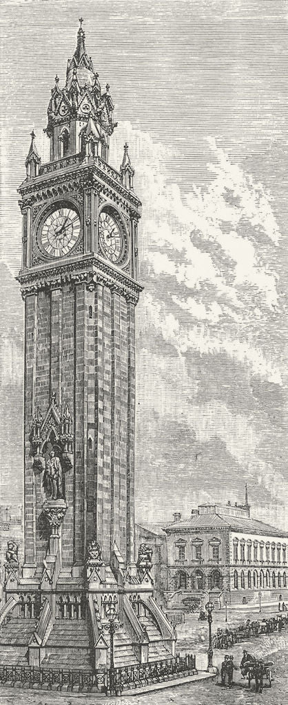 IRELAND. Albert Memorial 1888 old antique vintage print picture